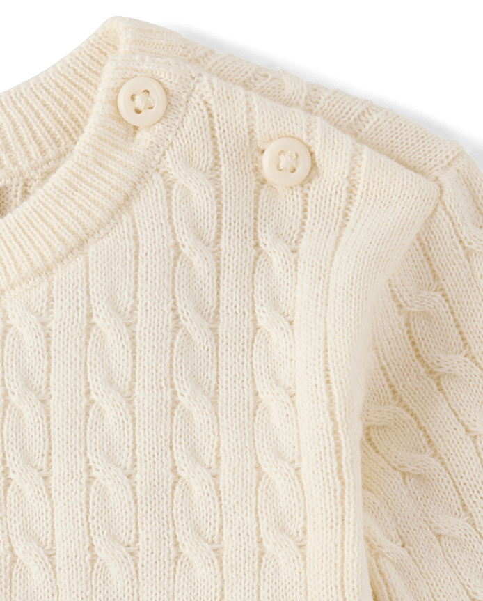 Baby Girls Bow Cable Knit Sweater 2-Piece Playwear Set