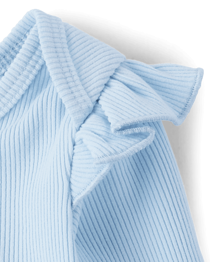 Baby Girls Flutter Sueded Rib 2-Piece Playwear Set