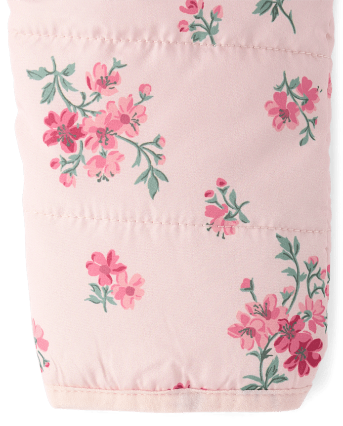 Combinaison de neige fleurie pour bébé fille