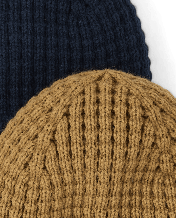 Boys Waffle Beanie 2-Pack