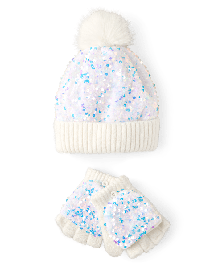Girls Sequin 2-Piece Cold Weather Set