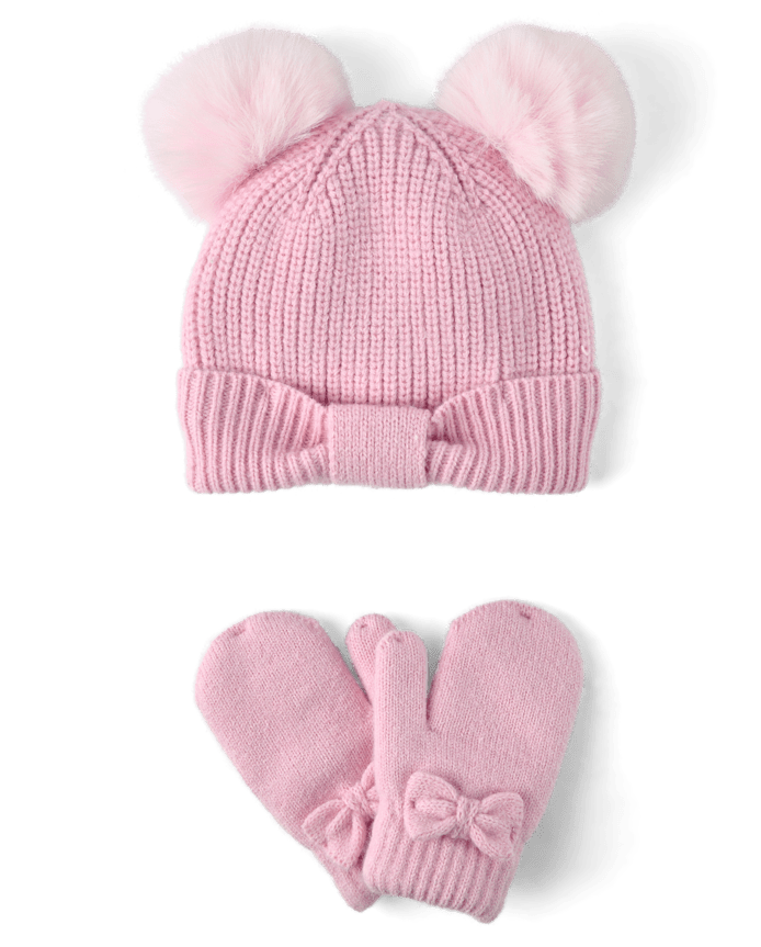 Toddler Girls Bow 2-Piece Cold Weather Set