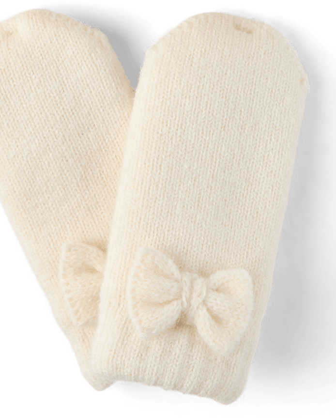 Baby Girls Bow Cable Knit 2-Piece Cold Weather Set