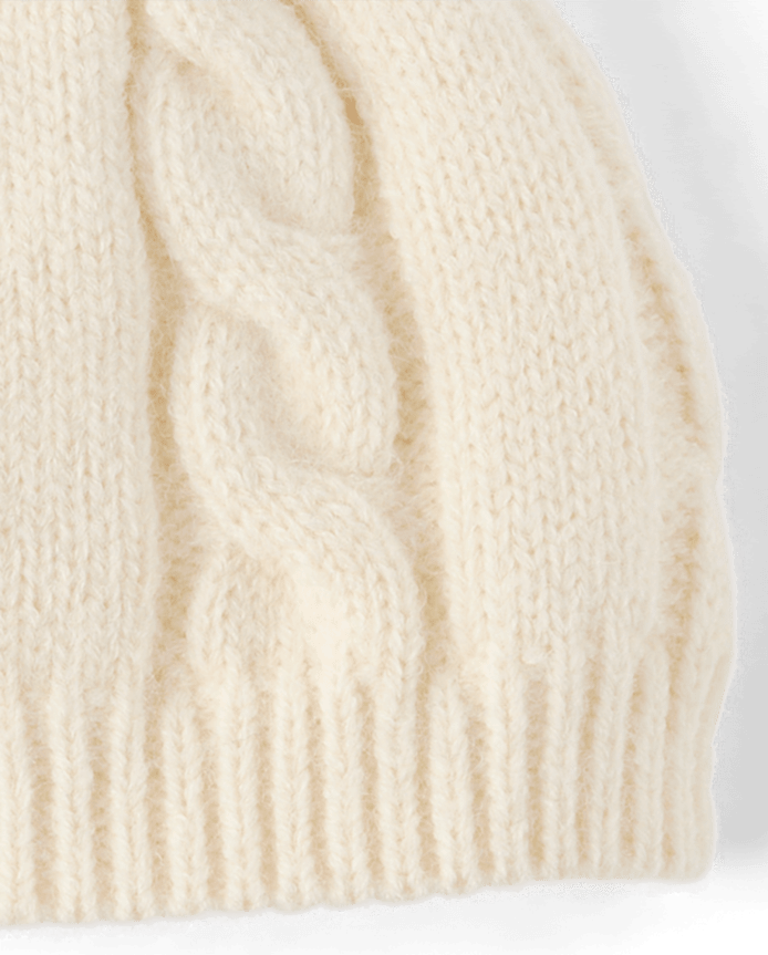 Baby Girls Bow Cable Knit 2-Piece Cold Weather Set