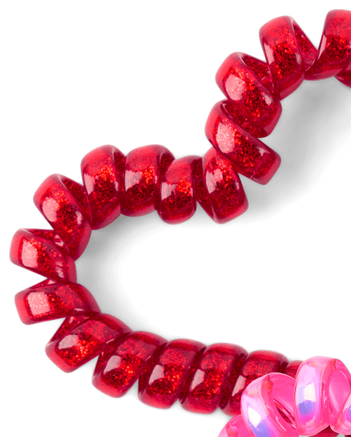 Girls Heart Coil Bracelet 4-Pack