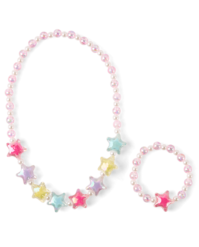 Girls Beaded Star 2-Piece Jewelry Set
