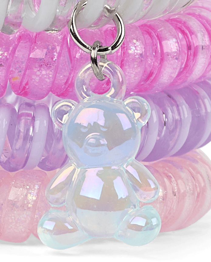 Girls Candy Bear Coil Bracelet 4-Pack