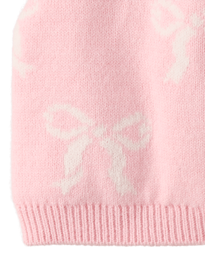 Toddler Girls Bow Pom Beanie 2-Pack