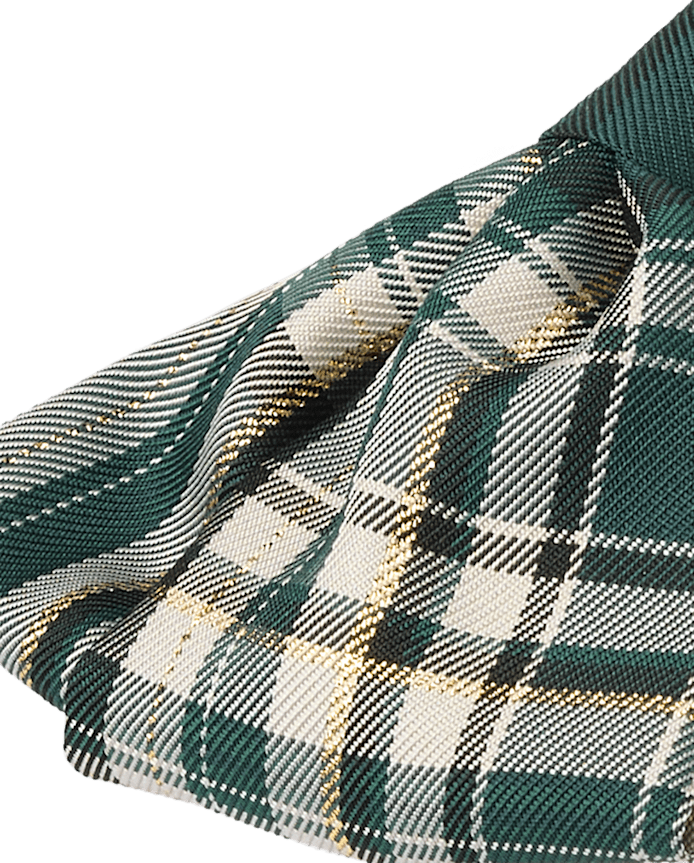 Girls Plaid Satin Bow Headband