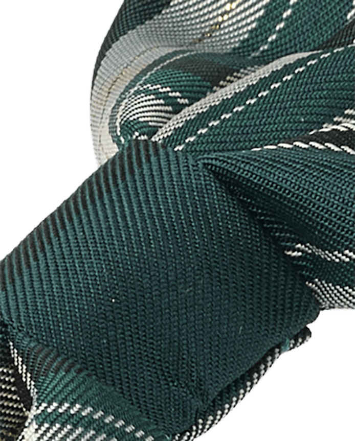 Girls Plaid Satin Bow Headband