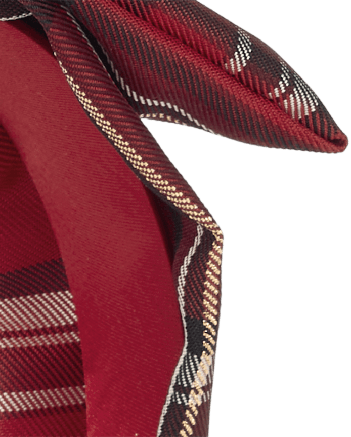 Girls Plaid Satin Bow Headband