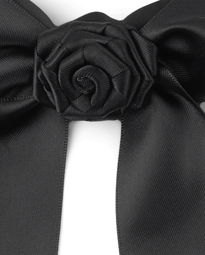 Girls Satin Rosette Bow Hair Clip 2-Pack