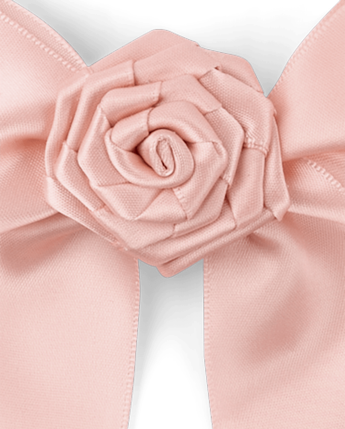Girls Satin Rosette Bow Hair Clip 2-Pack