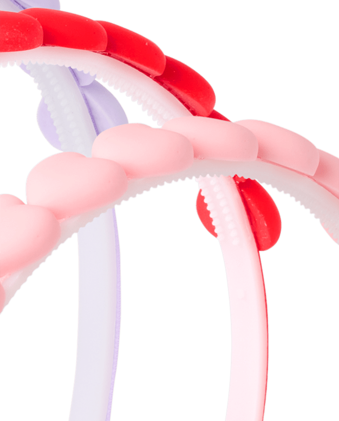 Girls Heart Headband 3-Pack