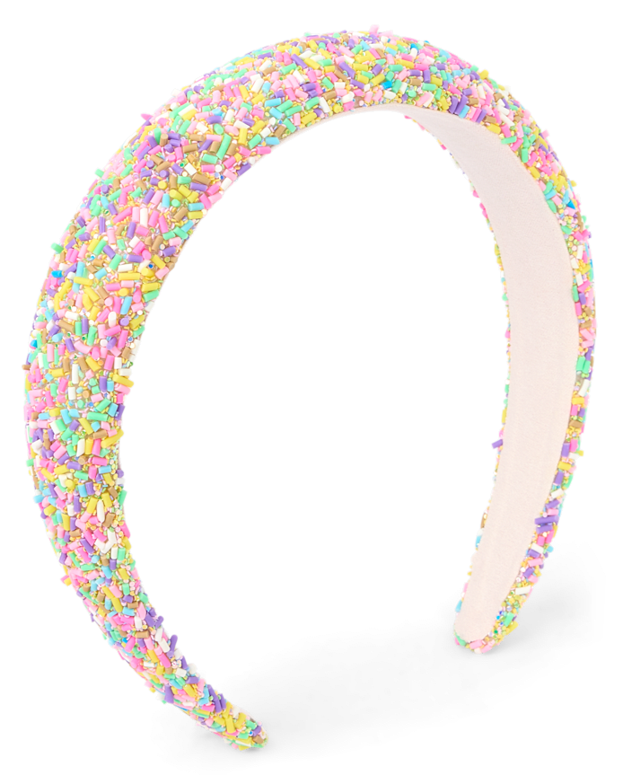 Bandeau à paillettes arc-en-ciel pour filles