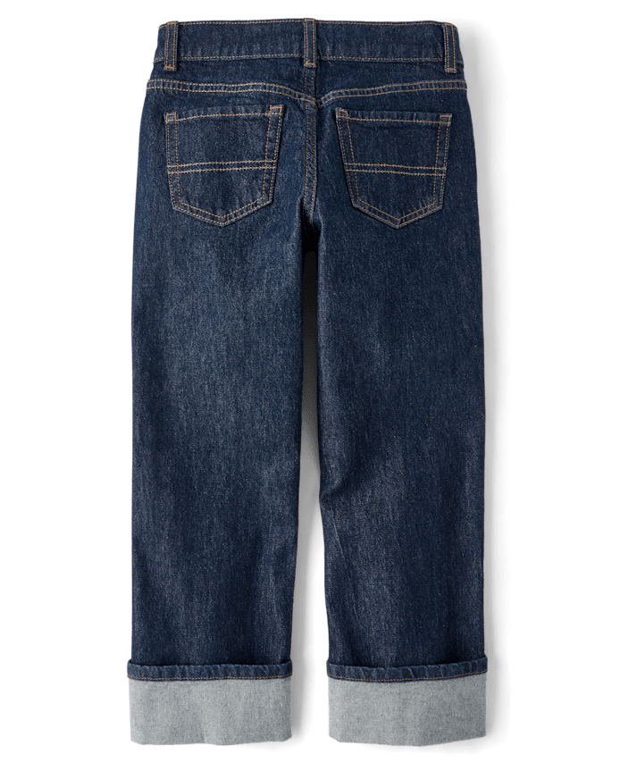 Boys Roll Cuff 90s Loose Jeans
