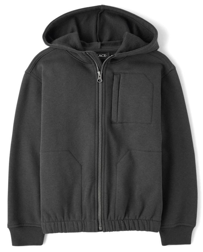 Kids Premium Fleece Utility Zip Up Hoodie