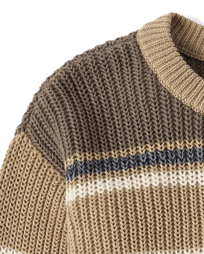 Pull rayé épais pour garçon