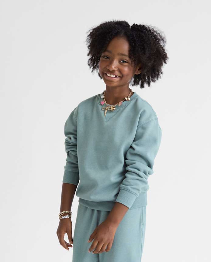 Kids Garment Dyed Premium Fleece Sweatshirt