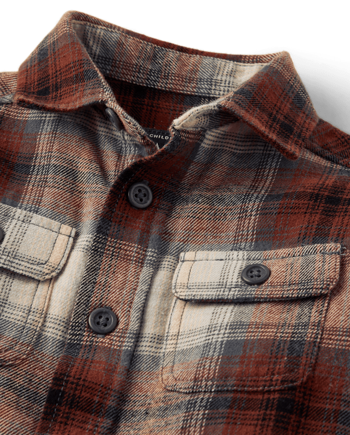 Baby And Toddler Boys Plaid Flannel Button Up Shirt