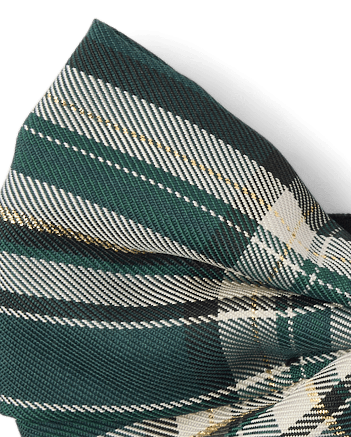 Baby And Toddler Girls Plaid Satin Bow Headwrap