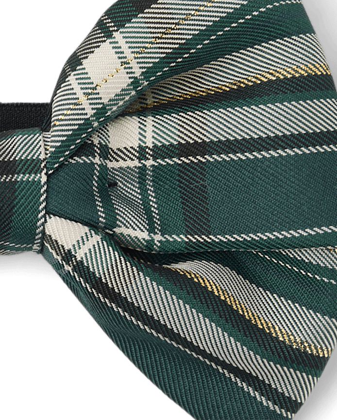 Baby And Toddler Girls Plaid Satin Bow Headwrap