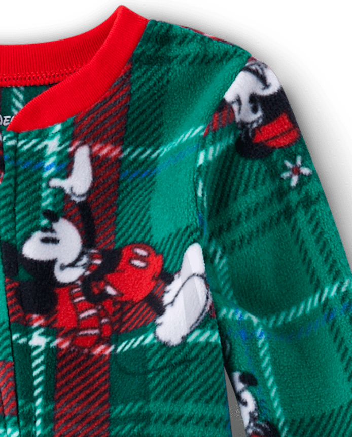 Baby And Toddler Matching Family Mickey Mouse™ Holiday Footed One Piece Pajamas
