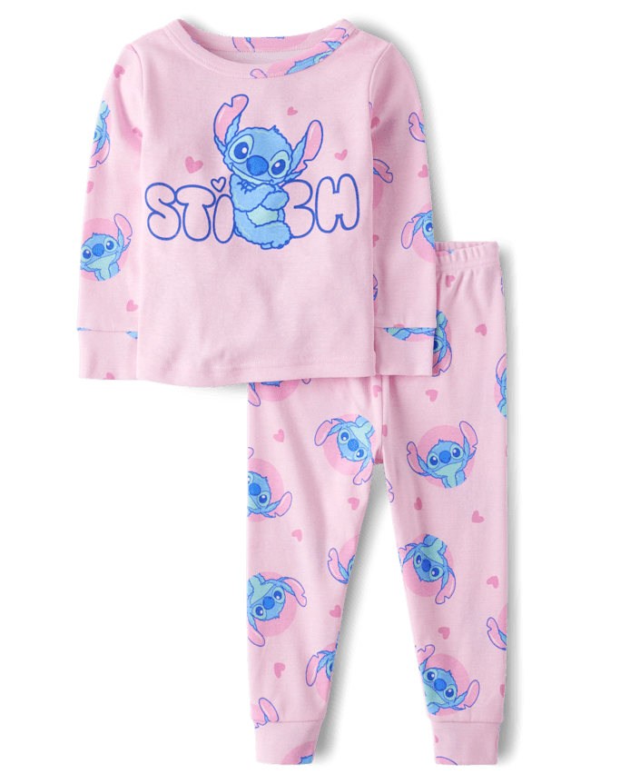 Baby And Toddler Girls Stitch™ Snug Fit Cotton Pajamas