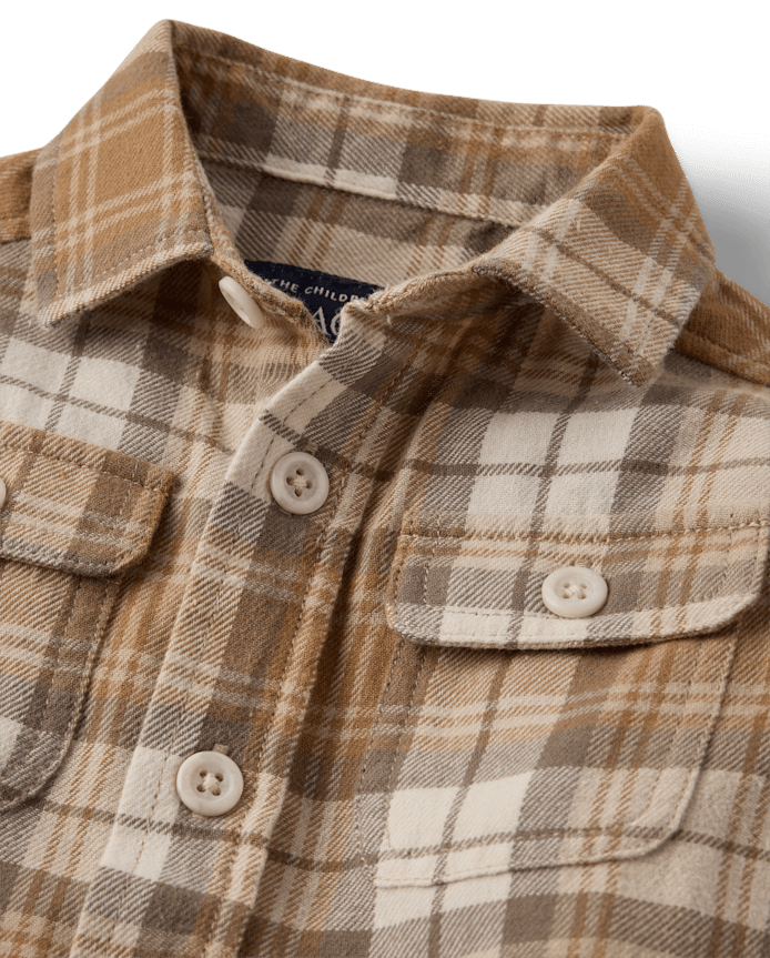 Baby And Toddler Boys Plaid Flannel Button Up Shirt