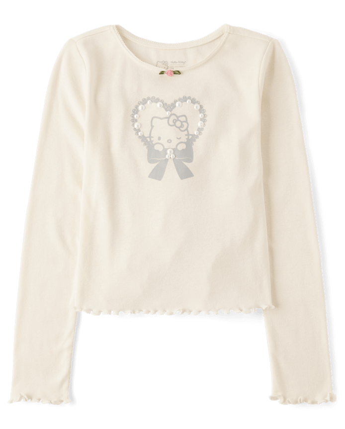 Girls Hello Kitty® Embellished Ribbed Baby Tee