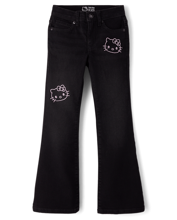 Girls Hello Kitty® Rhinestone Flare Jeans