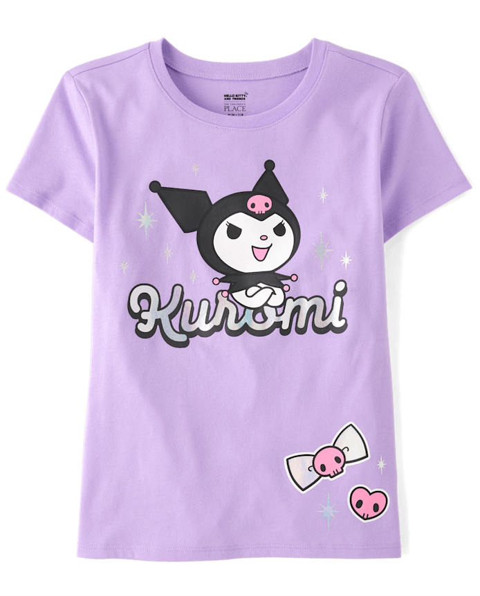 T-shirt graphique holographique Kuromi™ pour filles