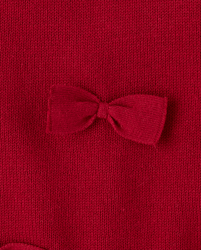 Toddler Girls Bow Sweater Dress