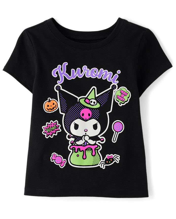 Toddler Girls Kuromi™ Glow Halloween Graphic Tee