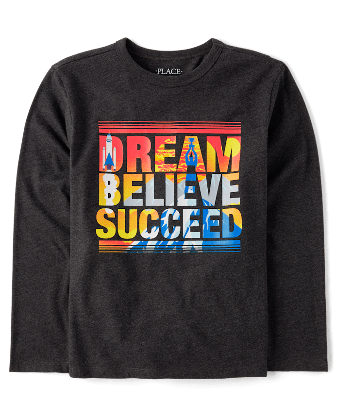 Boys Dream Believe Succeed Graphic Tee