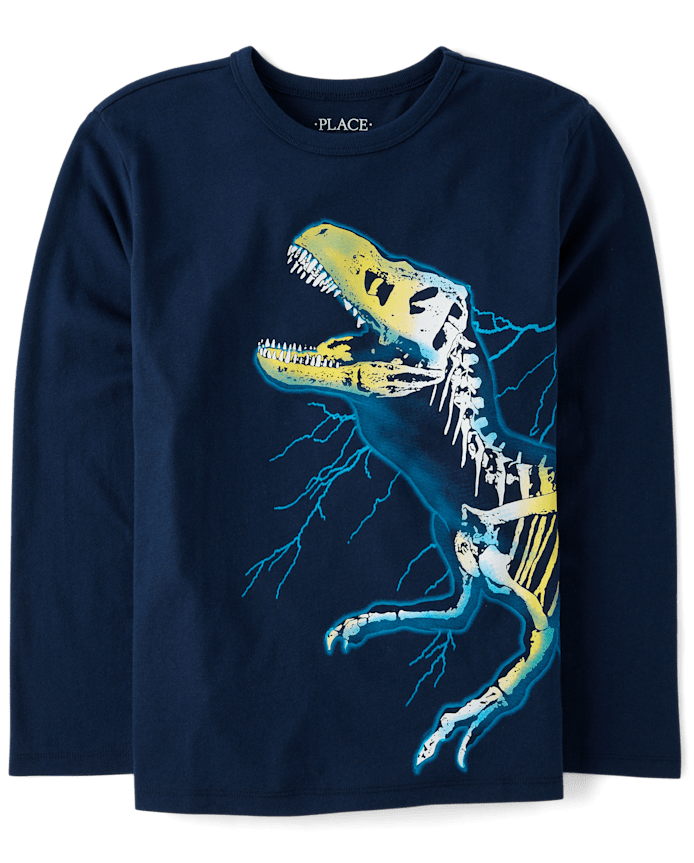 Boys Dino Skeleton Graphic Tee