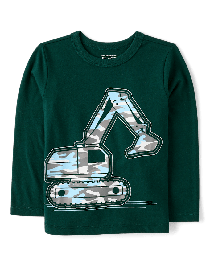 Baby And Toddler Boys Excavator Graphic Tee