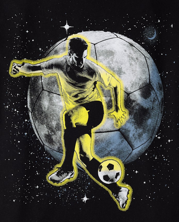 T-shirt graphique joueur de football pour garçon