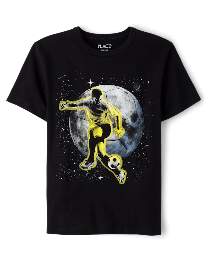 T-shirt graphique joueur de football pour garçon