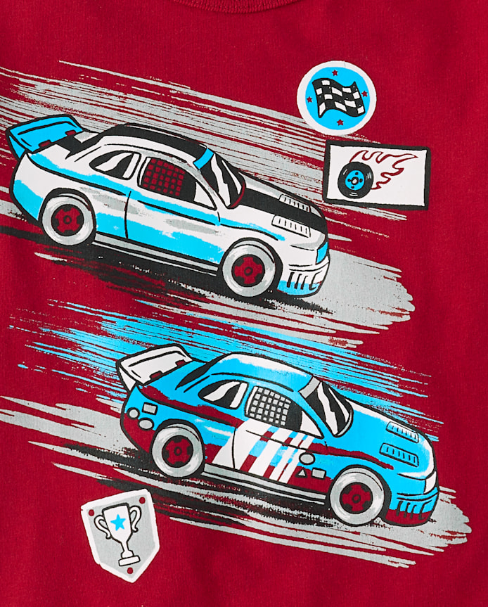 Baby And Toddler Boys Racecars Graphic Tee