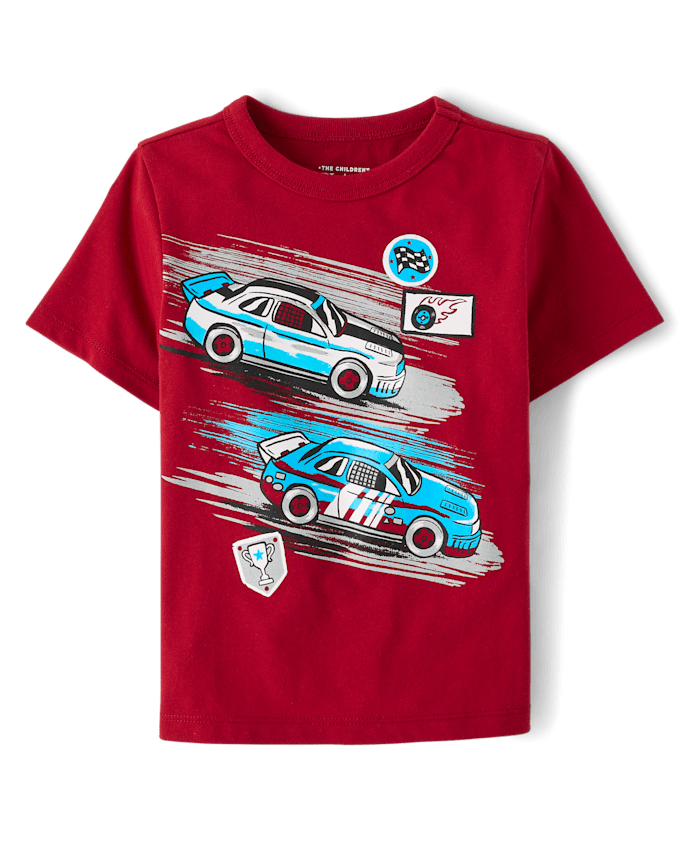 Baby And Toddler Boys Racecars Graphic Tee