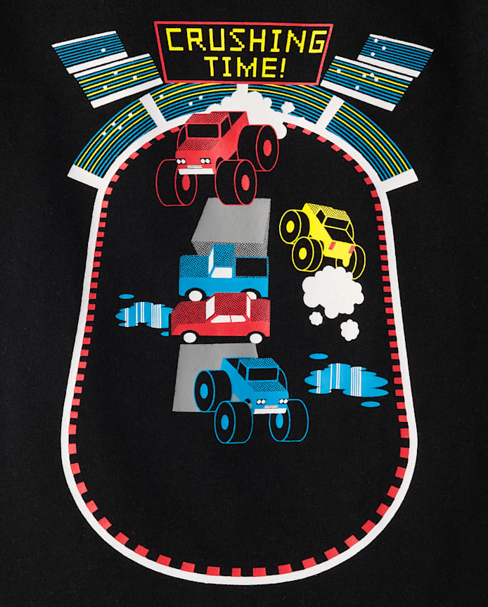 Baby And Toddler Boys Monster Truck Arena Graphic Tee