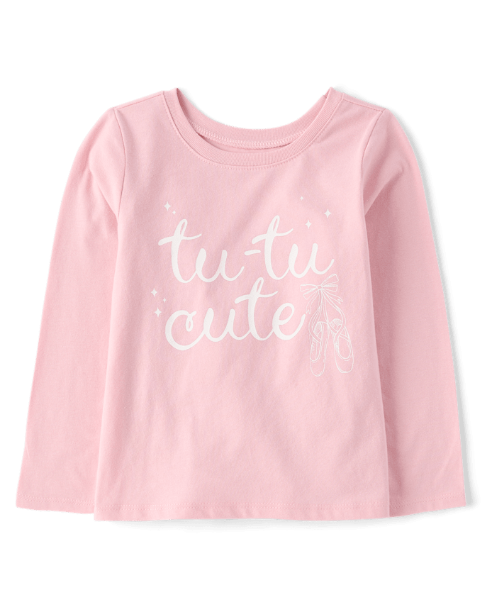 Baby And Toddler Girls Tutu Cute Graphic Tee