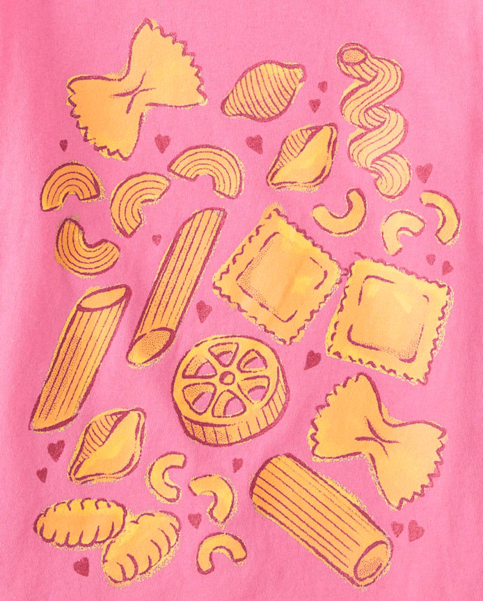 Girls Pasta Shapes Graphic Tee