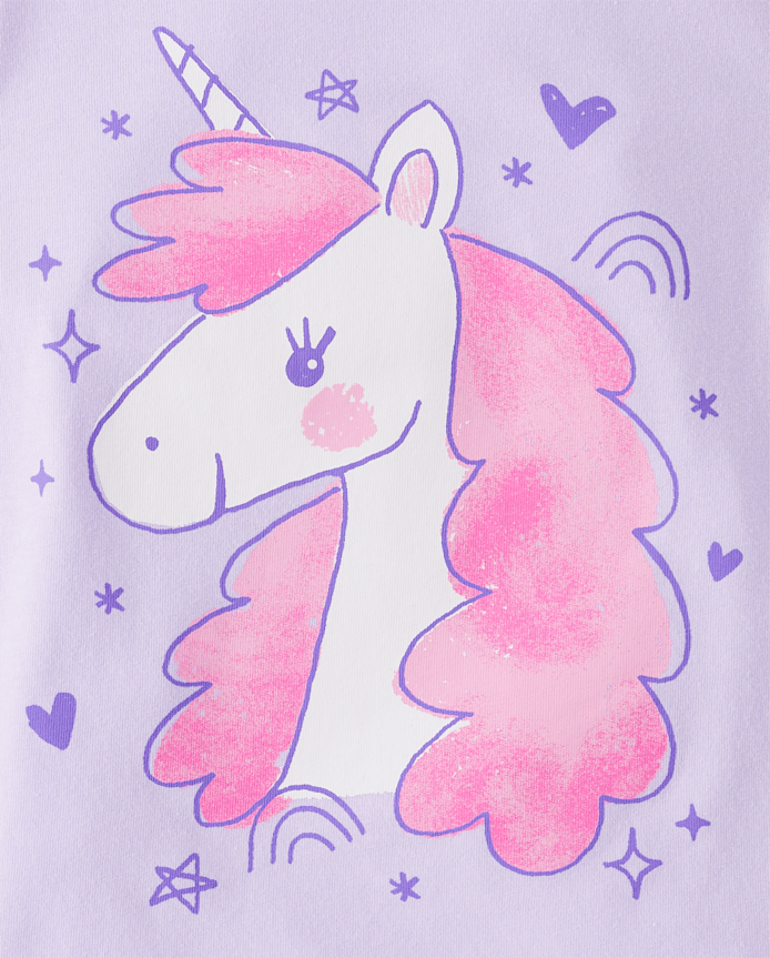 Baby And Toddler Girls Unicorn Graphic Tee