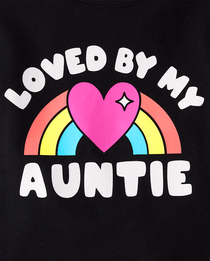 Baby And Toddler Girls Loved By My Auntie Graphic Tee