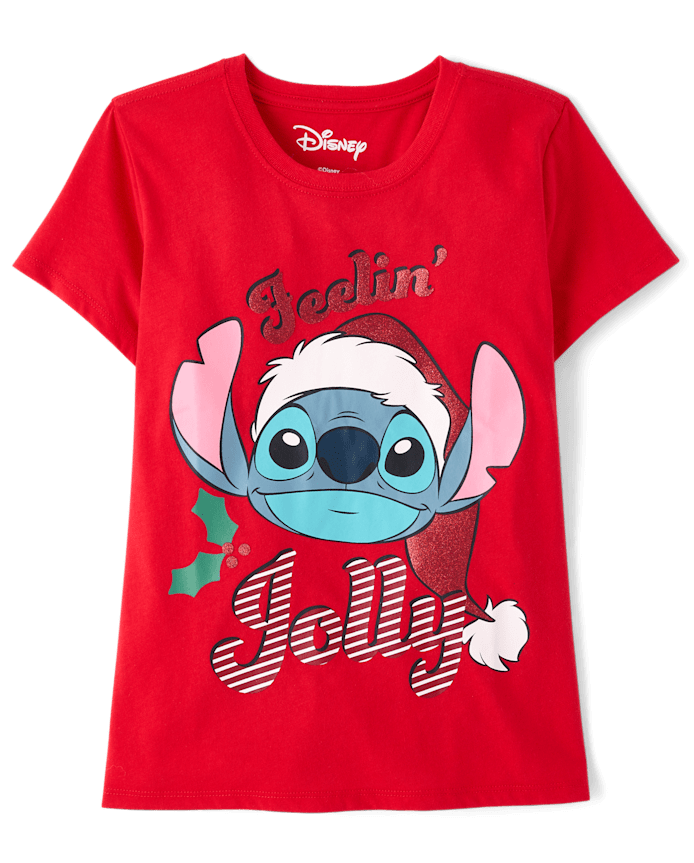Girls Stitch™ Jolly Christmas Graphic Tee