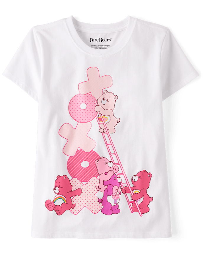 Girls Care Bears™ Ladder Valentine's Day Graphic Tee