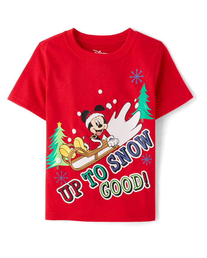 T-shirt graphique Mickey Mouse™ Snow Good Christmas pour bébés et tout-petits garçons