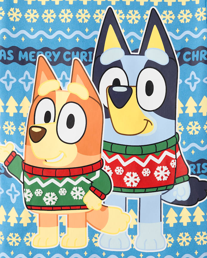 T-shirt graphique de Noël Fairisle Bluey™ et Bingo pour bébés tout-petits garçons